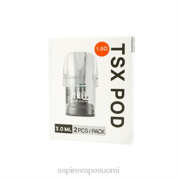 Aspire Vape Pen | 20PXJ234 Aspire Tsx Pod 1,0 ohm (3,0 ml) / 2 kpl per pakkaus (yhteensopiva cyber s:n ja cyber x:n kanssa)